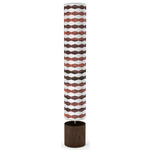 Weave Column Floor Lamp - Walnut / Rosewood Linen