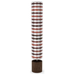 Weave Column Floor Lamp - Walnut / Rosewood / Linen