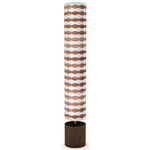 Weave Column Floor Lamp - Walnut / Walnut / Linen