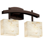 Alabaster Rocks Archway Bathroom Vanity Light - Dark Bronze / Alabaster Rocks