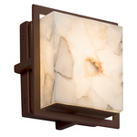 Alabaster Rocks Avalon Indoor / Outdoor Wall Sconce - Dark Bronze / Alabaster Rocks