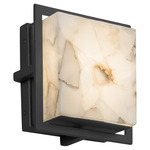 Alabaster Rocks Avalon Indoor / Outdoor Wall Sconce - Matte Black / Alabaster Rocks