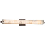 Alabaster Rocks Edge Large Bathroom Vanity Light - Dark Bronze / Alabaster Rocks