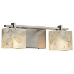 Alabaster Rocks Era Bathroom Vanity Light - Brushed Nickel / Alabaster Rocks