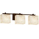 Alabaster Rocks Era 3LT Bathroom Vanity Light - Dark Bronze / Alabaster Rocks