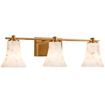 Alabaster Rocks Era Flared Bathroom Vanity Light - Dark Bronze / Alabaster Rocks