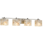 Alabaster Rocks Era Bathroom Vanity Light - Brushed Nickel / Alabaster Rocks