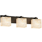 Alabaster Rocks Modular 3LT Bathroom Vanity Light - Dark Bronze / Alabaster Rocks