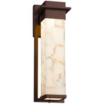 Alabaster Rocks Pacific Outdoor Wall Sconce - Dark Bronze / Alabaster Rocks