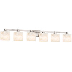 Alabaster Rocks Regency Oval Bathroom Vanity Light - Brushed Nickel / Alabaster Rocks