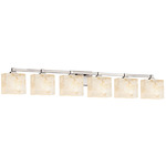 Alabaster Rocks Regency Bathroom Vanity Light - Brushed Nickel / Alabaster Rocks