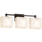 Alabaster Rocks Tetra Bathroom Vanity Light - Dark Bronze / Alabaster Rocks