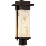 Alabaster Rocks Pacific Outdoor Post Light - Dark Bronze / Alabaster Rocks