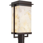 Alabaster Rocks Pacific Outdoor Post Light - Dark Bronze / Alabaster Rocks