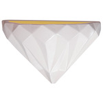 Ambiance Geometric Wall Sconce - Matte White / Champagne Gold