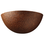 Ambiance Large Half Sphere Wall Sconce - Hammered Copper