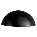 Ambiance Quarter Sphere Outdoor Wall Sconce - Gloss Black