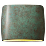 Ambiance Wide Oval Wall Sconce - Verde Patina
