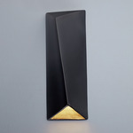 Ambiance 5890 Closed Top Outdoor Wall Sconce - Carbon / Champagne Gold
