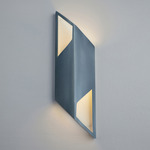 Ambiance Rhomboid Wall Sconce - Midnight Sky / Matte White