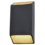 Ambiance Large Tapered Rectangle Wall Sconce - Carbon / Champagne Gold