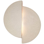 Ambiance Offset Circle Wall Sconce - White Crackle