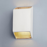 Ambiance 5865 Wall Sconce - Matte White / Champagne Gold