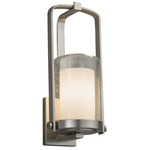 Fusion Atlantic 7581 Outdoor Wall Sconce - Brushed Nickel / Opal