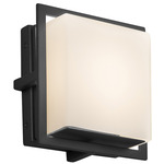 Fusion Avalon Outdoor Wall Sconce - Matte Black / Opal