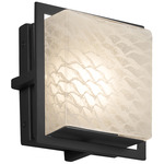 Fusion Avalon Outdoor Wall Sconce - Matte Black / Weave