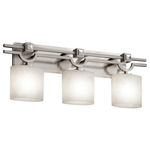 Clouds Argyle Oval  Bathroom Vanity Light - Brushed Nickel / Clouds Resin