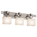 Clouds Argyle Rect Bathroom Vanity Light - Brushed Nickel / Clouds Resin