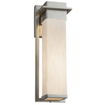 Clouds Pacific Tall Outdoor Wall Sconce - Brushed Nickel / Clouds Resin