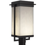 Clouds Pacific Outdoor Post Light - Matte Black / Clouds Resin