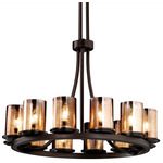 Fusion Dakota Round Chandelier - Dark Bronze / Mercury