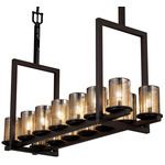 Fusion Dakota Linear Chandelier - Dark Bronze / Mercury