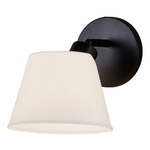 Fusion Envoy Wall Sconce - Matte Black / Opal