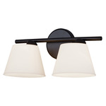 Envoy Bathroom Vanity Light - Matte Black / Opal