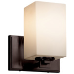 Fusion Era Square Wall Sconce - Dark Bronze / Opal