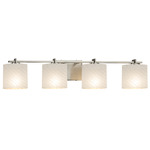 Fusion Era Oval 4LT Bathroom Vanity Light - Brushed Nickel / Weave