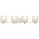 Fusion Era Oval 4LT Bathroom Vanity Light - Polished Chrome / Weave