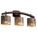 Fusion Archway Oval 3LT Bathroom Vanity Light - Dark Bronze / Mercury