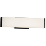 Fusion Latitude Bathroom Vanity Light - Matte Black / Opal