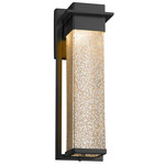 Fusion Mercury Pacific Large Outdoor Wall Sconce - Matte Black / Mercury