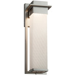 Fusion Weave Pacific Large Outdoor Wall Sconce - Brushed Nickel / Weave