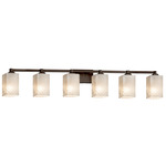 Fusion Regency Square Bathroom Vanity Light - Dark Bronze / Weave