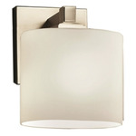 Fusion Regency Oval Wall Sconce - Brushed Nickel / Opal