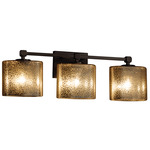 Fusion Tetra Mercury Bathroom Vanity Light - Dark Bronze / Mercury