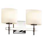 Fusion Union 2LT Bathroom Vanity Light - Polished Chrome / Opal