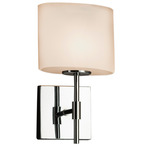 Fusion Union Tall Wall Sconce - Polished Chrome / Opal